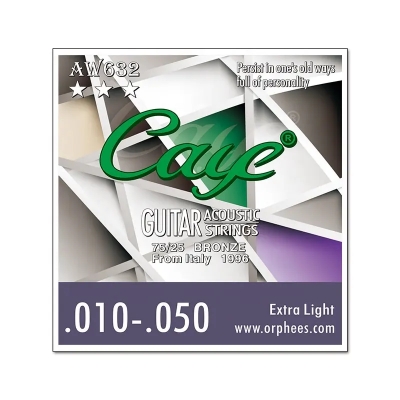 Picture of Caye Bronze Acoustic Guitar String Set From Italy (.10-.50)