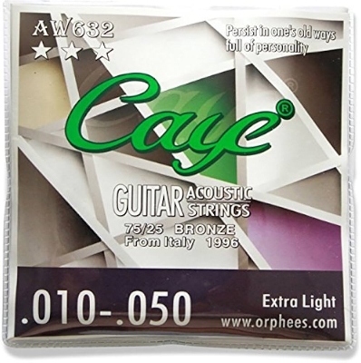 Picture of Caye Bronze Acoustic Guitar String Set From Italy (.10-.50)