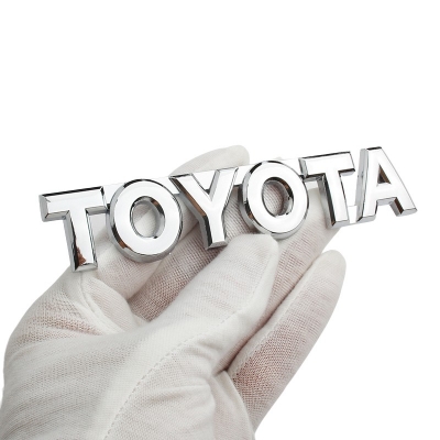 Picture of Chrome TOYOTA Logo Car Auto Rear Trunk Emblem Badge Sticker Decal Replacement For TOYOTA