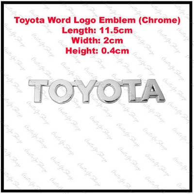 Picture of Chrome TOYOTA Logo Car Auto Rear Trunk Emblem Badge Sticker Decal Replacement For TOYOTA