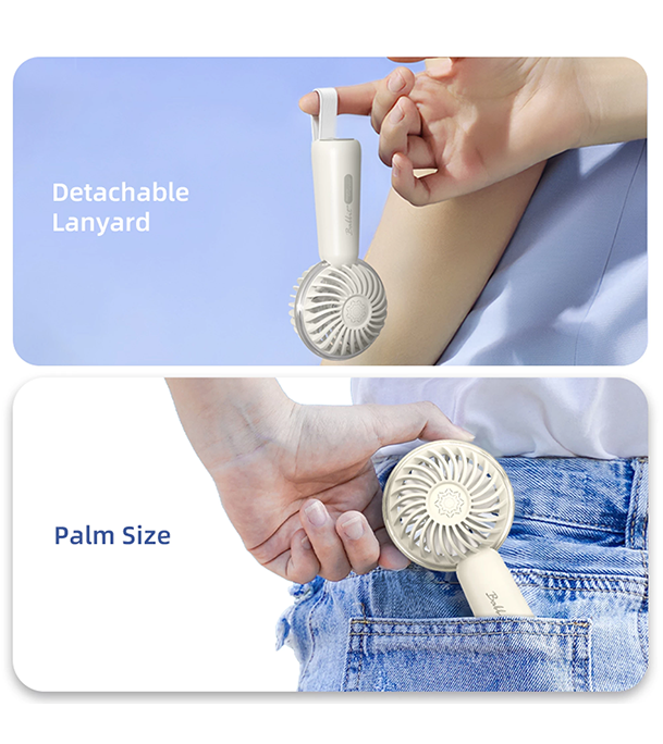 Buy  Vyvylabs Babbit Handheld Mini Rechargeable Fan 1200mAh White Best Price In Bangladesh