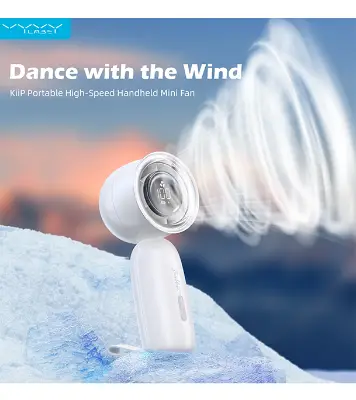 Buy  Vyvylabs Babbit High Speed 13000RPM Handheld Rechargeable Fan Gray Best Price In Bangladesh