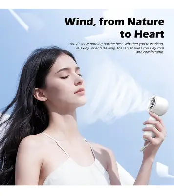 Buy  Vyvylabs Babbit High Speed 13000RPM Handheld Rechargeable Fan Gray Best Price In Bangladesh