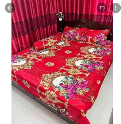 Buy  Twil panel cotton double size bed sheet size with two pillow cover  at Best Price In Bangladesh
