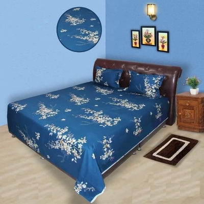 Buy  Twil panel cotton double size bed sheet size with two pillow cover  at Best Price In Bangladesh