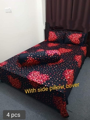 Buy  Twil panel cotton double size bed sheet size with two pillow cover  at Best Price In Bangladesh