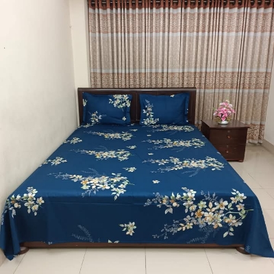 Buy  Twil panel cotton double size bed sheet size with two pillow cover  at Best Price In Bangladesh