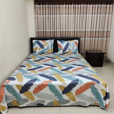 Buy  Twil panel cotton double size bed sheet size with two pillow cover  at Best Price In Bangladesh