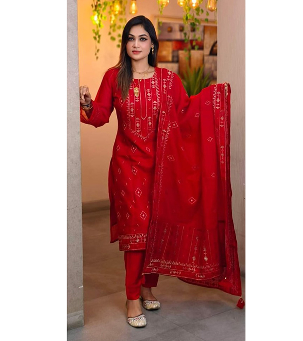 Buy Premium Cotton Computer Printed Boyel Fabrics 3 Piece at Price In Bangladesh