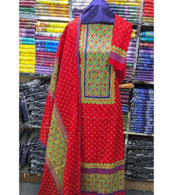Buy New Exclushive Collection High Qualitiey Cotton Printed Three Piece at Price In Bangladesh