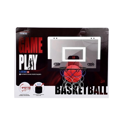 Picture of Wall Mounted Basketball Backboard and Hoop Set For Kids Black Color 