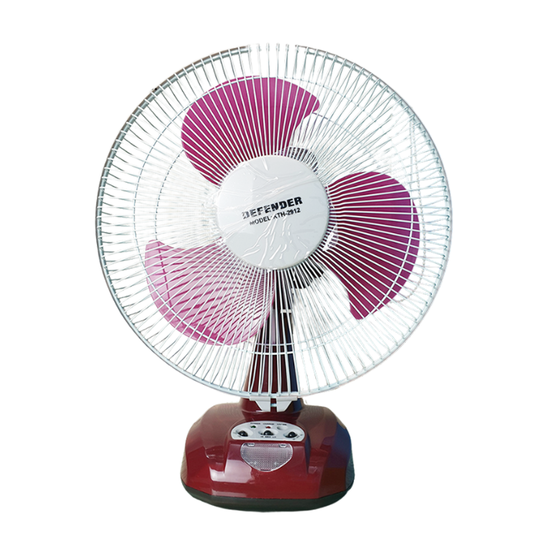 Buy Defender KN-2912 Rechargeable Fan AC/DC with LED Multi-Function 12" Maroon   Online at Best Price in Bangladesh 