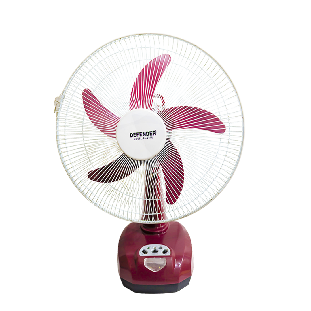 Buy Defender KN-2916 China Fittings Rechargeable Fan AC/DC with LED Multi-Function - 16" Maroon  Online at Best Price in Bangladesh 