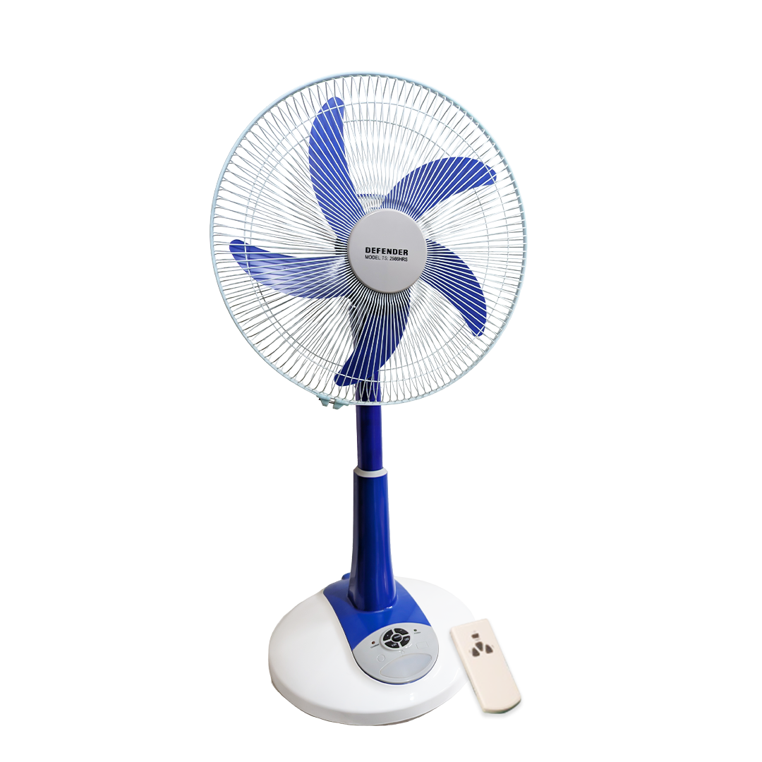 Buy  Defender TS-2986HRS China Fittings Remote Control Rechargeable Fan AC-DC with LED Multi-Function - 16 Inch - Blue  Online at Best Price in Bangladesh 