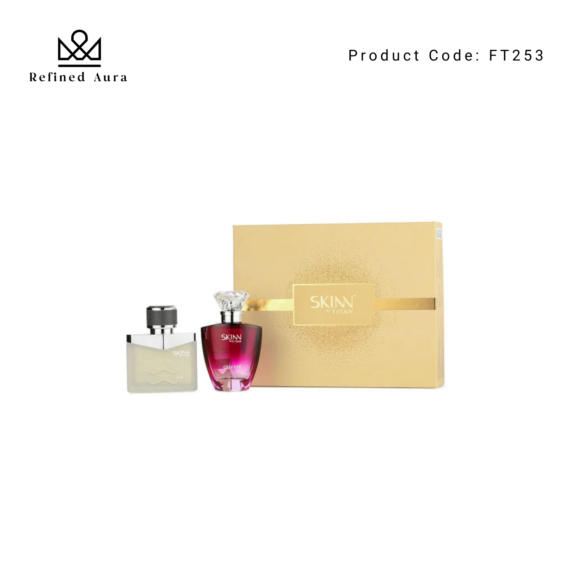 Picture of Skinn by Titan Gift Set for Men & Women – Raw 50ML EDP for Men & Celeste 50ML EDP for Women