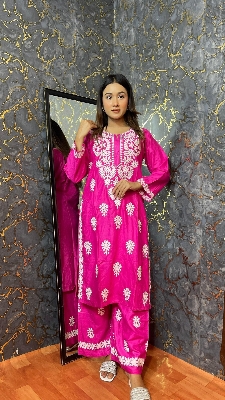 Buy Lucknow Embroidery Work Readymade 2-pcs Short Kmeez Salwar Kameez For Women D-02  Piece at Price In Bangladesh
