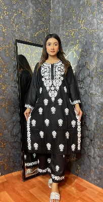 Buy Lucknow Embroidery Work Readymade 2-pcs Short Kmeez Salwar Kameez For Women D-02  Piece at Price In Bangladesh