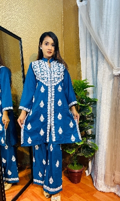 Buy Lucknow Embroidery Work Readymade 2-pcs Short Kmeez Salwar Kameez For Women  Piece at Price In Bangladesh