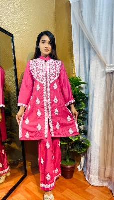 Buy Lucknow Embroidery Work Readymade 2-pcs Short Kmeez Salwar Kameez For Women  Piece at Price In Bangladesh