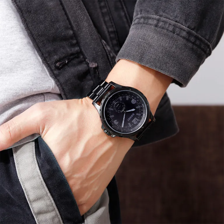 Picture of SKMEI 1513 Stainless Steel Analog Quartz Men’s Watch- Black
