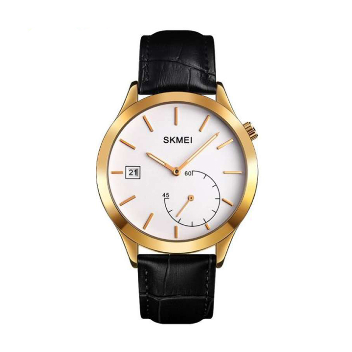 Picture of SKMEI 1581 Men’s Leather Belt Watch - Gold