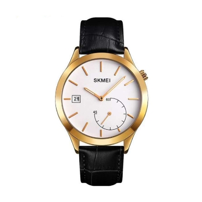 Picture of SKMEI 1581 Men’s Leather Belt Watch - Gold