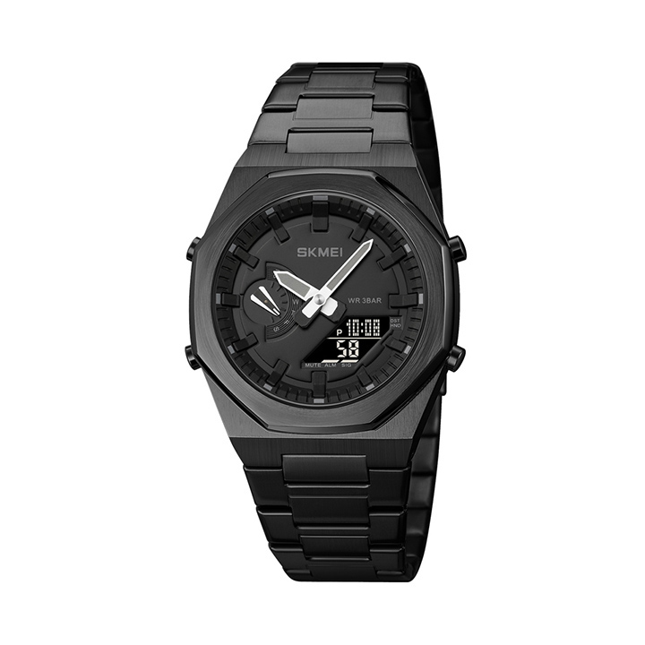 Picture of SKMEI 1816 Luxury Dual Time Digital LED Chain Watch for Men - Black