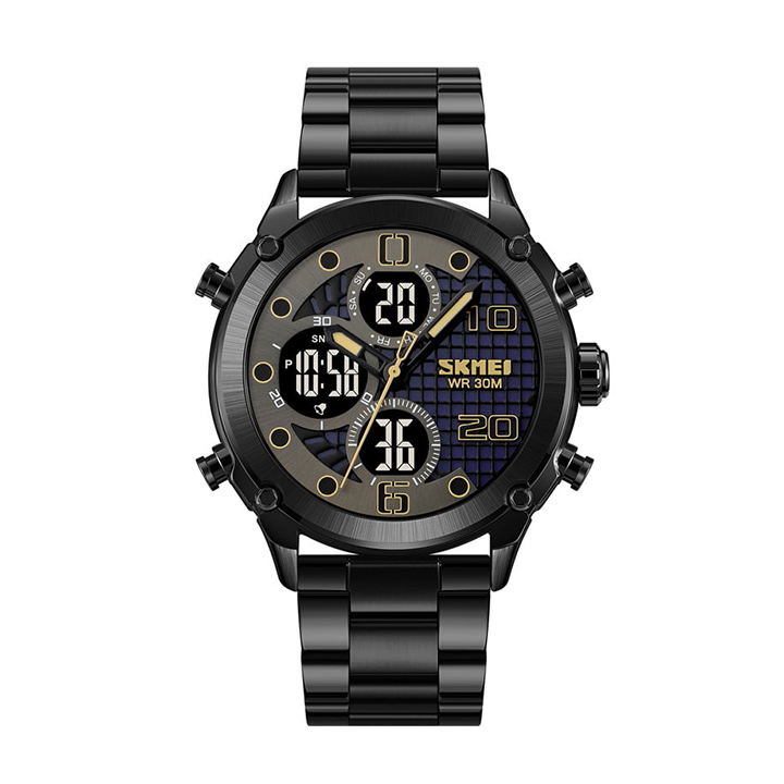 Picture of SKMEI 1975 Multifunctional Digital Analog Chain Watch for Men - Black