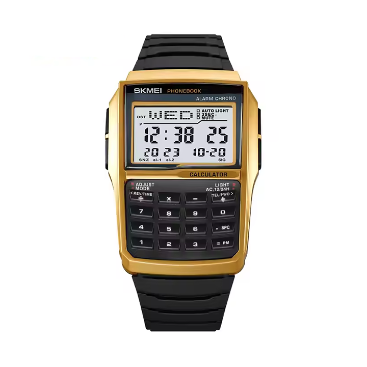 Picture of SKMEI 2255 Calculator LED Classic Watch - Golden