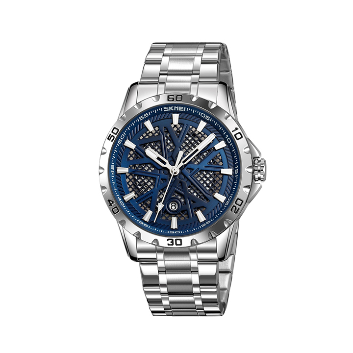 Picture of Skmei 9337 Hollow Out Dial Stainless Steel Watch - Blue