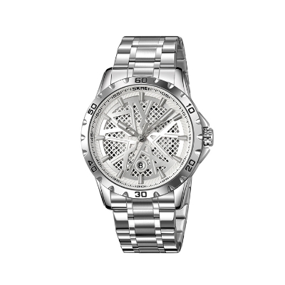 Picture of Skmei 9337 Hollow Out Dial Stainless Steel Watch - Silver