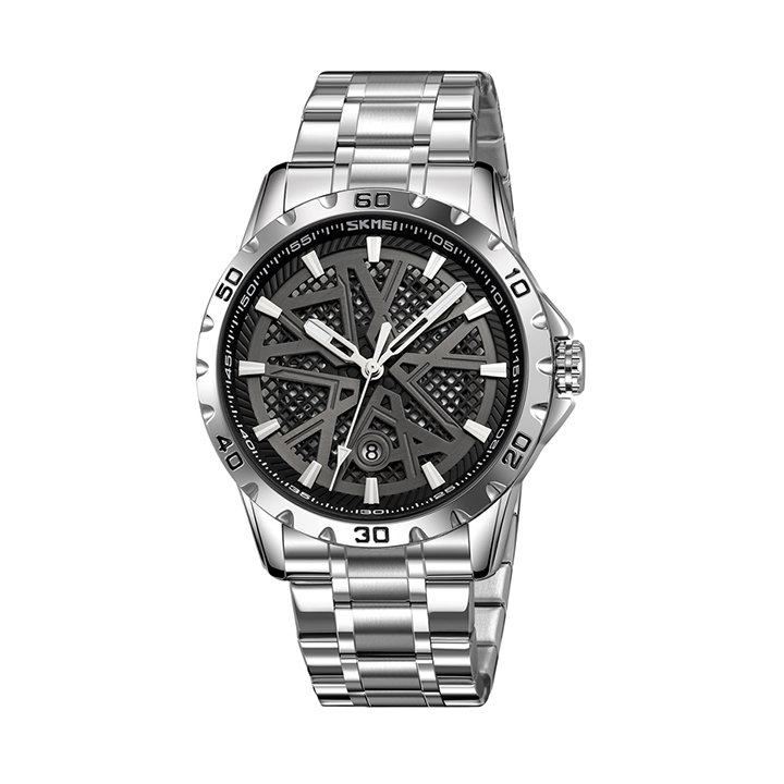 Picture of Skmei 9337 Hollow Out Dial Stainless Steel Watch - Black