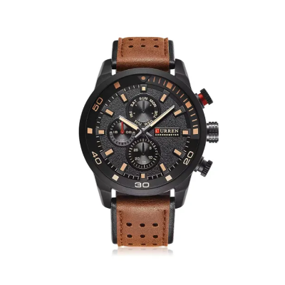 Picture of Curren 8250 Military Sports Men Leather Watch - Brown