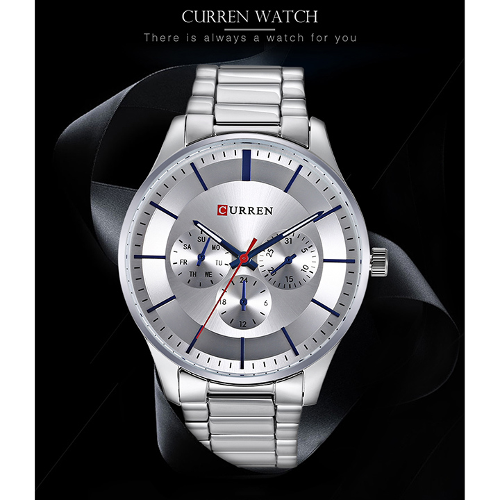 Picture of Curren 8282 Quartz Casual Watch for Men - Silver