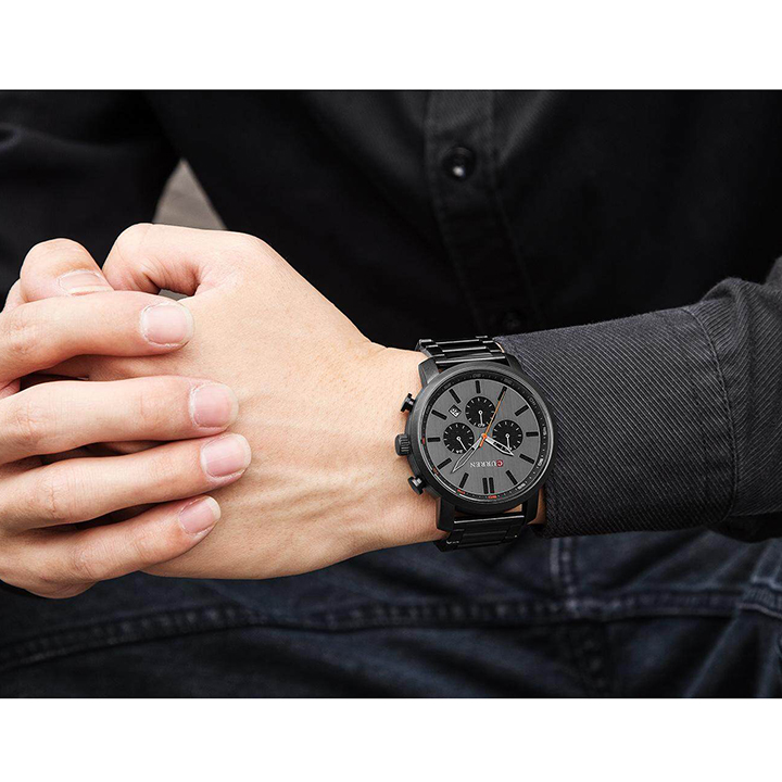 Picture of Curren 8315 Quartz Casual Watch for Men - Black