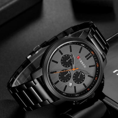 Picture of Curren 8315 Quartz Casual Watch for Men - Black