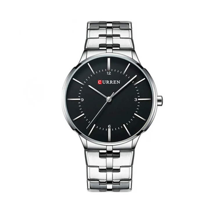 Picture of Curren 8321 Quartz Watch for Men - Silver & Black