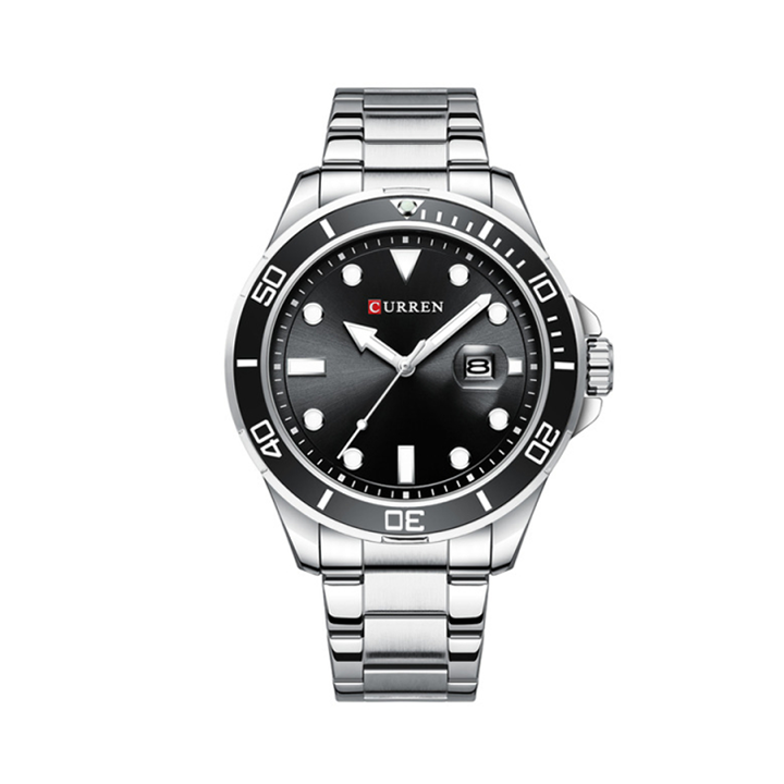 Picture of Curren 8388 Stainless Steel Watch for Men - Silver Black