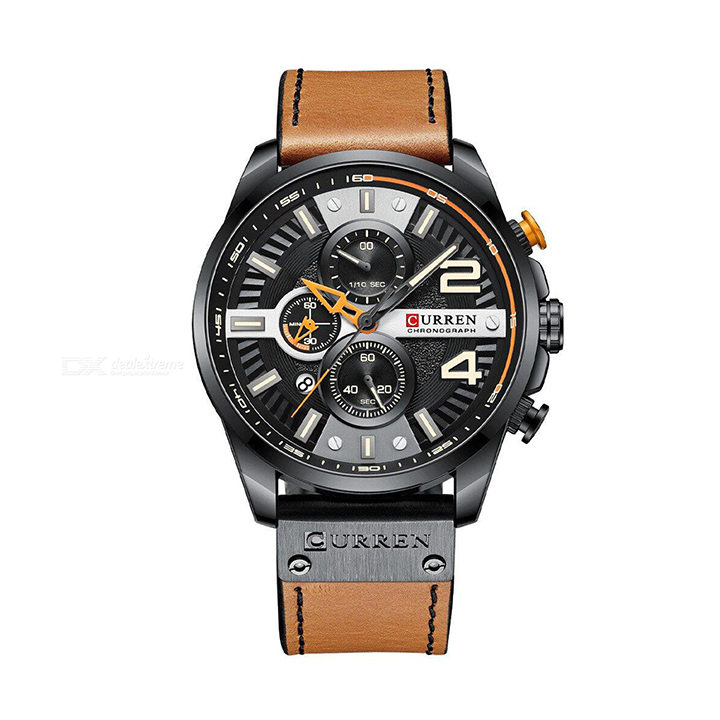 Picture of Curren 8379 Chronograph Leather Watch for Men - Brown