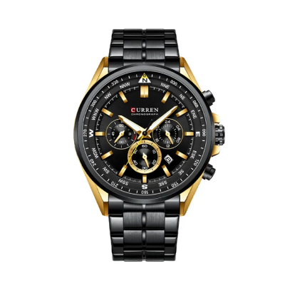 Picture of Curren 8399 Stainless Steel Watch for Men - Black