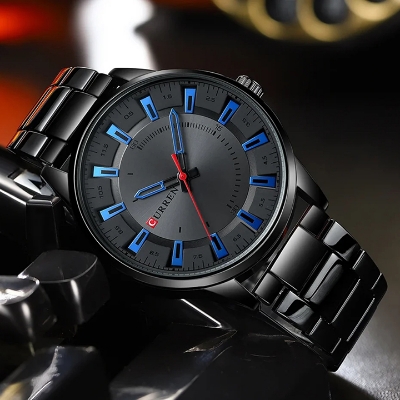 Picture of Curren 8406 Stainless Steel Watch for Men - Black