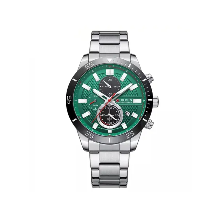 Picture of Curren 8417 Chronograph Stainless Steel Watch for Men - Silver Green