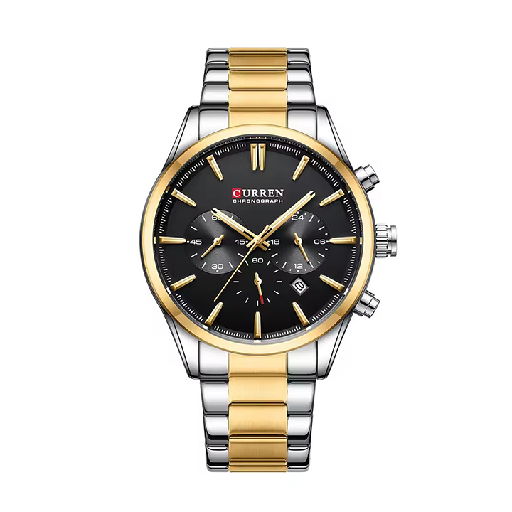 Picture of Curren 8446 Luxury Brand Watch for Men - Gold Black