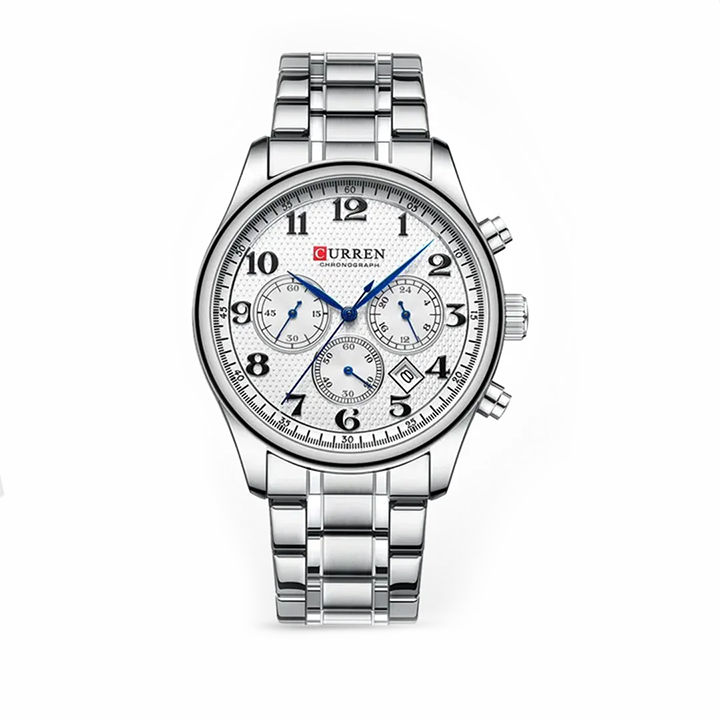 Picture of Curren 8466 Chronograph Luxury Watch for Men - Silver