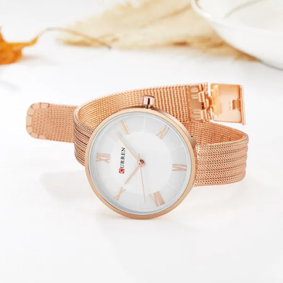 Picture of Curren 9020 Classic Chain Watch for Women - Rose Gold