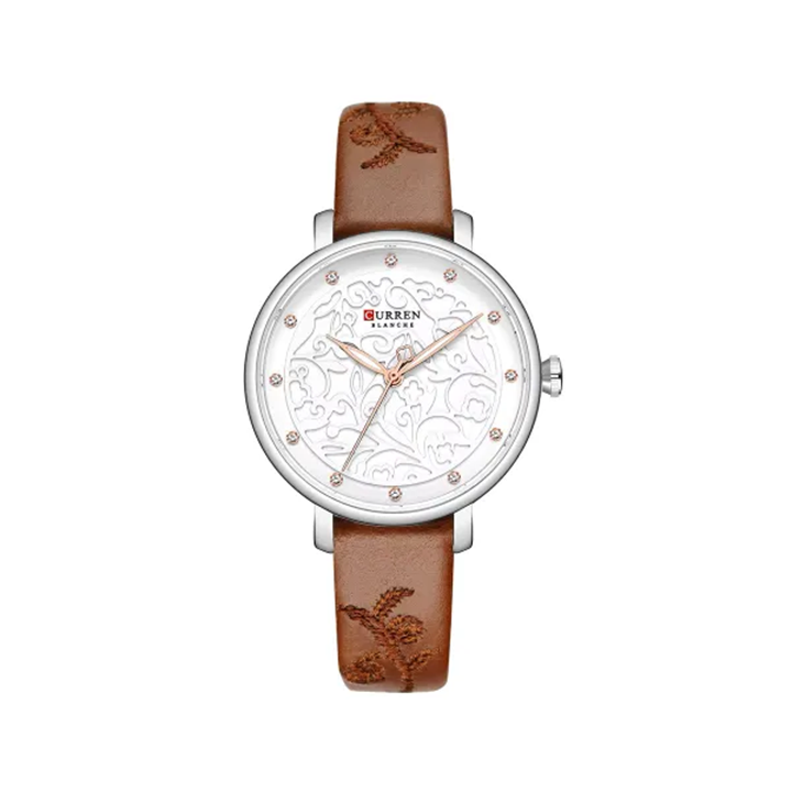 Picture of Curren 9046 Creative Rhinestone Luxury Women Watch- Brown