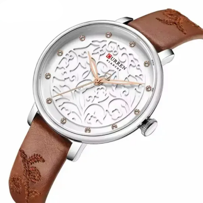 Picture of Curren 9046 Creative Rhinestone Luxury Women Watch- Brown