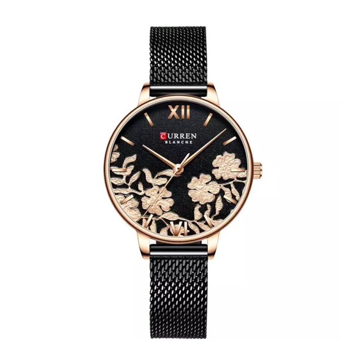 Picture of Curren 9065 Mesh Stainless Steel Watch for Women - Black