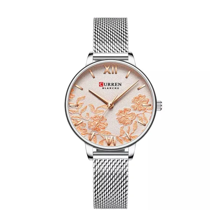Picture of Curren 9065 Mesh Stainless Steel Watch for Women - Silver