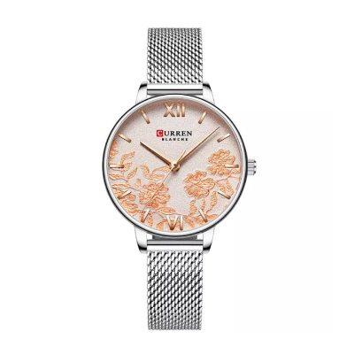 Picture of Curren 9065 Mesh Stainless Steel Watch for Women - Silver